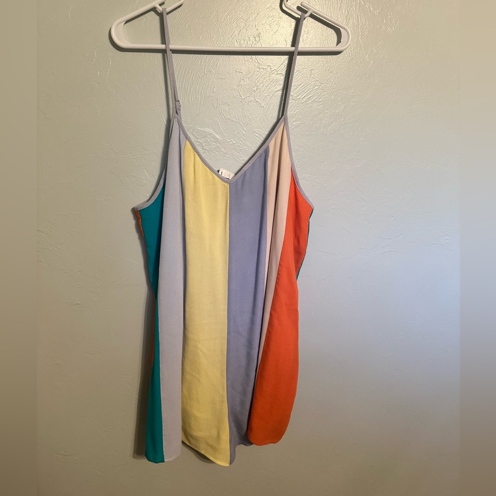 Multi Color Stripe Romper NWT